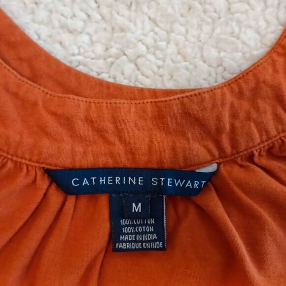 Catherine Stewart orange tank top Sz M - Picture 4 of 7